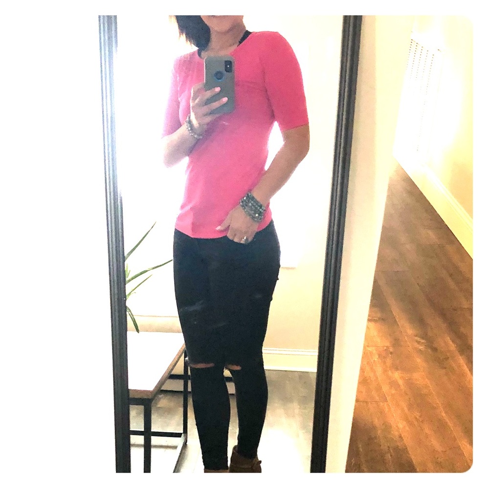Hot pink blouse